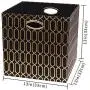Posprica Foldable Storage Bins - 13x13 Fabric Storage Cube Basket Boxes Containers Drawers (4pcs, Black) Posprica Foldable Storage Bins - 13x13 Fabric Storage Cube Basket Boxes Containers Drawers (4pcs, Black)