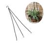 JINMURY Black Flower Pot 15.7Inch Chain Hanging Basket Flower Pot Galvanized Replacement 3 Point Garden Plant Pots Hanger Decoration (Set of 3)