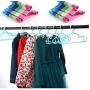 10pcs Random Color Hanging Multifunction Baby Clothes Hanger Plastic Trousers Space Saving Kids Clothing Storage Multi Coloured Children Coat