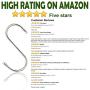 20 Pack S Shaped Hooks Stainless Steel Metal Hangers Hanging Hooks for Kitchen, Work Shop, Bathroom, Garden