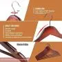 Xyijia 5 Pcs Brownish Red Wooden Hanger Suit Coat Hangers Clothes Rack Hotel Clothing Store Xyijia 5 Pcs Brownish Red Wooden Hanger Suit Coat Hangers Clothes Rack Hotel Clothing Store