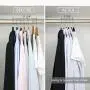 MIZGI Premium Velvet Hangers (Pack of 50) Heavyduty - Non Slip - Velvet Suit Hangers Black - Chrome Hooks,Space Saving Clothes Hangers (Black-01)