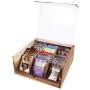 Acacia Wood Tea Bag Organizer Storage, 6 Compartments Tea Chest Boxes with Acrylic Transparent Hinged Lid By HTB Acacia Wood Tea Bag Organizer Storage, 6 Compartments Tea Chest Boxes with Acrylic Transparent Hinged Lid By HTB