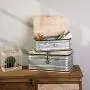 Glitzhome Farmhouse Set Metal/Wooden Boxes Galvanized Storage Chests Small and Large Glitzhome Farmhouse Set Metal/Wooden Boxes Galvanized Storage Chests Small and Large