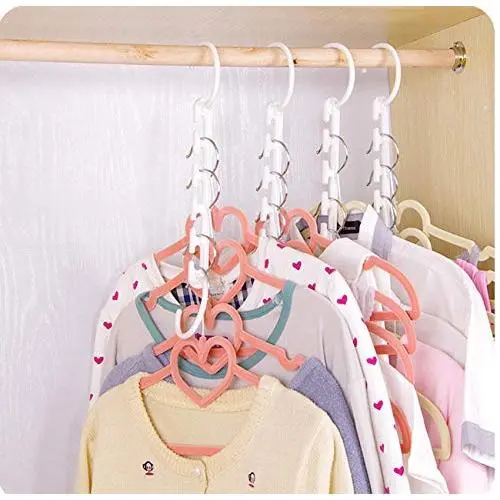 10Pcs 3D Space Saving Hanger Magic Clothes Hanger with Hook Closet Organizer Home Tools 10Pcs 3D Space Saving Hanger Magic Clothes Hanger with Hook Closet Organizer Home Tools