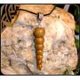 Necklace Pendant handcrafted from Laburnum wood conical bead shape with Tibetan Silver hanger