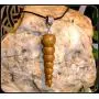 Necklace Pendant handcrafted from Laburnum wood conical bead shape with Tibetan Silver hanger