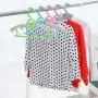 She-love 10 Pcs Cartoon Babys Hanger Retractable Adjustable Clothes Hanger Non-Slip Durable Hangers for Children Adult (Blue)