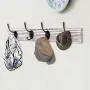Y&ME YM Coat Hooks Wall Mounted Set of 2,White Rustic Wood Coat Rack with 8 Sturdy Bronze Hooks, White Hanging Wall Coat Hooks Rack for Entryway, Bathroom, Closet Room, 16 x 2.4 x 0.6 Inch