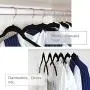 MIZGI Premium Velvet Shirt Hangers (Pack of 50) - Non Slip Felt Dress Hangers Black - Copper/Rose Gold Hooks,Space Saving Clothes Hangers (Black)