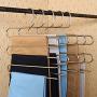 S-Type Multi-Purpose Pants Hangers Space Saving, Stainless Steel Magic Closet Hangers for Jeans Scarf Tie Clothes (3pcs)