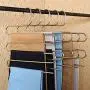 CloversStar 1 Pack Stainless Hanger S Type for Pants Trousers Clothes Towel Scarf Space Saving Closet Organizer 5 Layers CloversStar 1 Pack Stainless Hanger S Type for Pants Trousers Clothes Towel Scarf Space Saving Closet Organizer 5 Layers