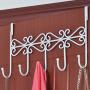 CapsA Over Door Hooks 5 Hooks Rack Decorative Organizer Hooks for Clothes Coat Hat Belt Towels Stylish Over Door Hanger for Home or Office Use