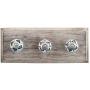 Indianshelf Handmade 1 Artistic Vintage Green Wooden Shamrock Key Hooks Hangers/Clothes Hooks for Doors