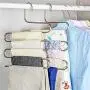 Dvicommedy 5 Layers S Shape Multifunctional Clothes Hangers Pants Storage Hangers Cloth Rack Multilayer Storage Cloth Hanger