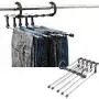 KIPB 5 in 1 Multifunctional Stainless Steel Tie Belt Pants Clothes Hanger Folding Space Saving Closet Organizer Storage Rack KIPB 5 in 1 Multifunctional Stainless Steel Tie Belt Pants Clothes Hanger Folding Space Saving Closet Organizer Storage Rack