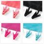 Symphony Clothes Hanger, Portable Travel Bathroom Folding Clothes Hanger with 6 Clips (Black RED)