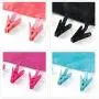 Symphony Clothes Hanger, Portable Travel Bathroom Folding Clothes Hanger with 6 Clips (Black RED)