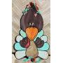 Too Cute Turkey Wooden Door Hanger Sign Decor