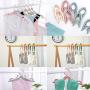 Dedu Travel Hangers Folding Hangers with 16 Clips Portable Clothes Hangers, Non-Slip, Lightweight for Home and Travel, Green 8 PCS