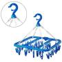 Foldable Clip and Drip Hanger - Hanging Drying Rack with 32 Clips