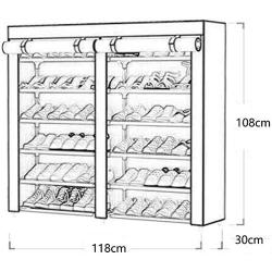 DSWSSH Decorative Jewelry Boxes Shoe Cabinet Double-Breasted Wardrobe for up to 36 Pairs of Shoes. Freestanding Storage Boxes DSWSSH-H0Z0P1H (Color : Red)