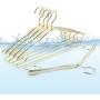 Clothes Hangers Luxurious Non Slip Drying Clothes Stainless Steel Hangers Cloth Heavy Duty Seamless Wide Shoulder Suit Hanger Space Saving Clothes Hanger 10 Pack Closet Organizer