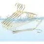 Standard Clothing Hangers Luxurious Non Slip Heavy Duty Seamless Wide ShoulderSuit Hanger Space Saving Clothes Drying Clothes Stainless Steel Hangers Cloth Hanger Sliver Gold Hangers 10 Pack For Skirt