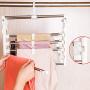 HJYPYJ Magic Hanger,Rotatable Multifunction Magical Hangers,Card Buckle Design Non-Slip Trouser Hangers,Space-Saving Organizer Hangers, Strong Bearing Capacity/White / 37.9x37cm