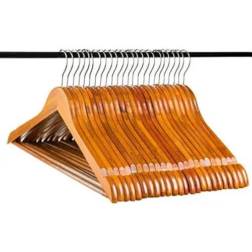 Neaties Natural and Safe Bamboo Wood Hangers Cherry Finish, 24pk Neaties Natural and Safe Bamboo Wood Hangers Cherry Finish, 24pk