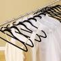 Yaheetech Non Slip Velvet Hangers - 100 Pack Clothes Hanger Hook Swivel 360 - Black