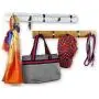 Spiretro Set of 2 Wall Mount 22 inch Flip Bamboo Coat Rack, 5 Retractable Metal Hooks Organize Hang Cloths Hat Scarfs Purses for Entryway Foyers Hallways Bedrooms Bathroom Office, Beige White Nickel Spiretro Set of 2 Wall Mount 22 inch Flip Bamboo Coat Rack, 5 Retractable Metal Hooks Organize Hang Cloths Hat Scarfs Purses for Entryway Foyers Hallways Bedrooms Bathroom Office, Beige White Nickel