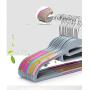 10pcs Random Color Seamless Thicker Longer Section Hanger, Non-Slip Clothes Hangers Magic Stays Clothes Hanger