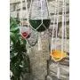 Set of 3 mini trio rasta cotton macrame terrarium plant hangers Set of 3 mini trio rasta cotton macrame terrarium plant hangers
