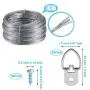 Picture Hangers,50 Pack Heavy Duty D-Ring Picture Frame Hanging Kits with 50 Pack Screws,10 Feet Steel Wire for Hanging Clock Paintings Artwork Picture Frame Hook Photos Mirrors Picture Hangers,50 Pack Heavy Duty D-Ring Picture Frame Hanging Kits with 50 Pack Screws,10 Feet Steel Wire for Hanging Clock Paintings Artwork Picture Frame Hook Photos Mirrors
