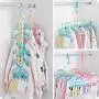 EvaroFly Multipurpose Portable Folding Hanger, Wind-Proof Plastic Storage Clothes Hanger, Save Space -a 53x27x42cm