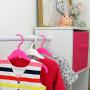 HANGERWORLD 25 Pink 11.8inch Plastic Kids Coat Clothes Garment Baby Toddler Top Hangers