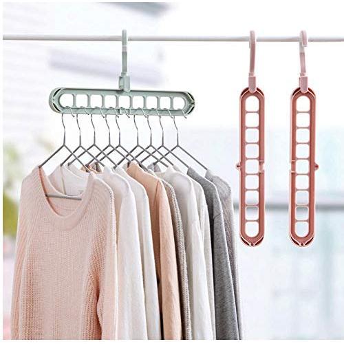 10pcs Non-Slip Plastic Clothes Hanger Random Color Storage Rack Holder Wardrobe Closet Organizer Clothing Space Saving Hanging Hooks