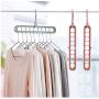 10pcs Non-Slip Plastic Clothes Hanger Random Color Storage Rack Holder Wardrobe Closet Organizer Clothing Space Saving Hanging Hooks