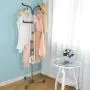 Baoyouni Standing Coat Rack Metal Entryway Hall Tree Hat Clothes Hanger Hooks Home Office Space Saver, Grey
