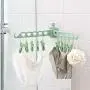 Grey990 Removable Windproof Clothes Towel Hanger Clothespin Bathroom Storage Rack with 12 Clips Green Grey990 Removable Windproof Clothes Towel Hanger Clothespin Bathroom Storage Rack with 12 Clips Green
