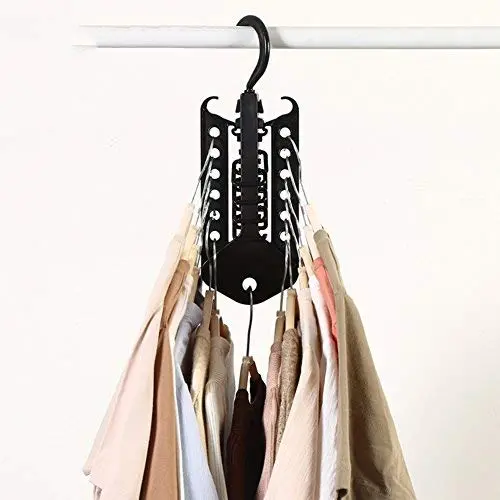 Lililililililili Magic Clothes Hanger, Collapsible Multi-Functional Clothes Rack Household Retractable Storage Hanging Clothes Rack-2 PCS Lililililililili Magic Clothes Hanger, Collapsible Multi-Functional Clothes Rack Household Retractable Storage Hanging Clothes Rack-2 PCS