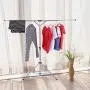 Auvem Foldable Portable Clothes Drying Rack, Adjustable High Capacity Stainless Steel Telescopic Indoor and Outdoor Balcony Mobile Travel Retractable Hanger