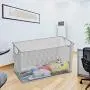 SK SHARKBANG Metal Mesh CD Basket Holder Disc Organizer Desk Storage Bin Boxes for Home&Office Silver