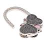 Folding Purse Handbag Rhinestone Bowknot Bag Hook Hanger Portable Pocket Bags Table Hanger