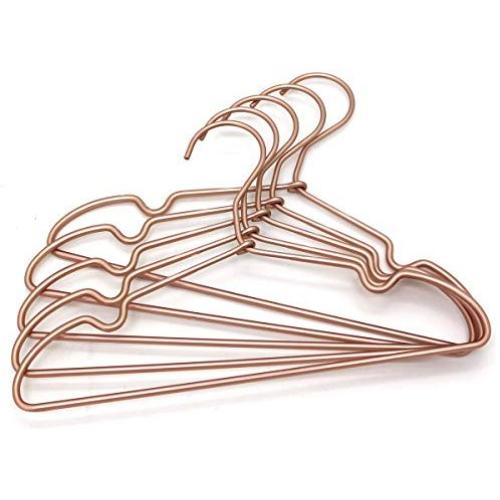 Koobay 30Pack Non Slip 32CM Gold Copper Light Wire Children Clothes Suit Coat Metal Hanger