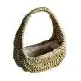 Simple Portable Straw Woven Flower Arrangement Flower Basket Rattan Handmade Flower Pot Creative Succulent Flower Pot Hanger for Mothers Day