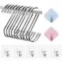 ORYXBOOST 17Packs Adhesive Hook Kitchen Wall Hook- 10Pcs Heavy Duty S Hooks, 5Pcs Coat Hooks, 2Pcs Plastic Adhesive Hooks for Plugs Toothbrush (17PCS - Silver) ORYXBOOST 17Packs Adhesive Hook Kitchen Wall Hook- 10Pcs Heavy Duty S Hooks, 5Pcs Coat Hooks, 2Pcs Plastic Adhesive Hooks for Plugs Toothbrush (17PCS - Silver)