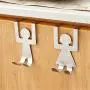 CAIYCAI 2Pcs Stainless Steel Over Door Tableware Hooks Kitchen Cabinet Drawer Clothes Holder Hanger Home Storage CAIYCAI 2Pcs Stainless Steel Over Door Tableware Hooks Kitchen Cabinet Drawer Clothes Holder Hanger Home Storage