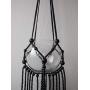 Macrame Plant hanger - Brown or black beads